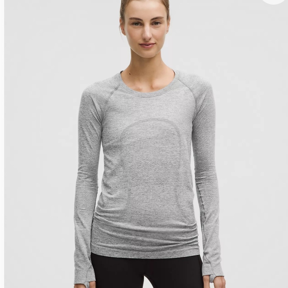 Gray Women's Long Sleeve Top